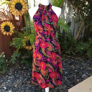 J CREW Silk Floral Paisley Dress